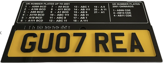 Standard Size 3D/4D Number Plate Jig